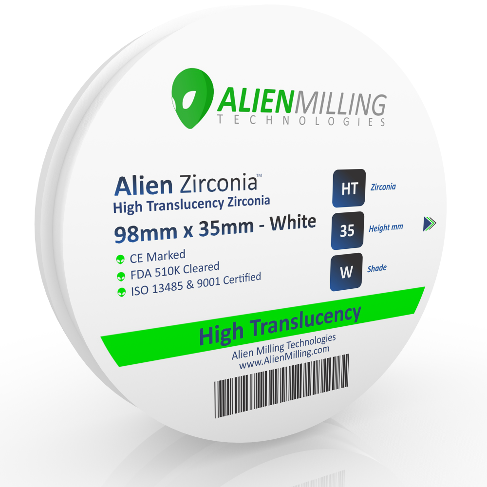Alien™ 98mm High Translucency Zirconia Blocks